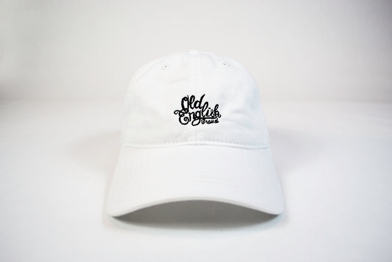 OE White Dad Hat - Old English Brand – OldEnglishBrand