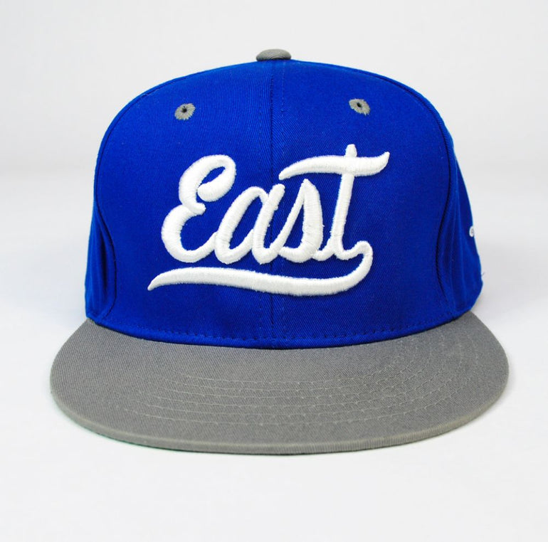 EAST - Blue Snapback - Old English Brand