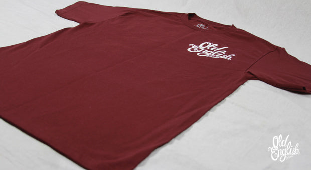 Ill Tempered in Burgundy Tee - Old English Brand