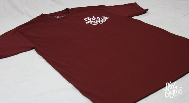 Ill Tempered in Burgundy Tee - Old English Brand