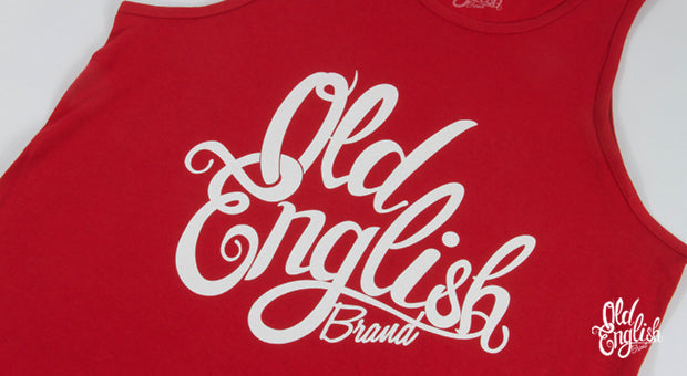 OE Logo Red Tank Top - Old English Brand